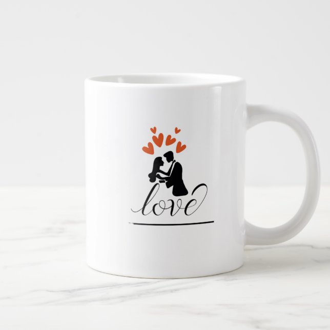 Speciality - Wedding Anniversary Large Coffee Mug (Right)