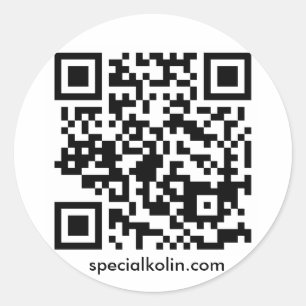 SpecialKolin.com QR Code Stickers! Classic Round Sticker