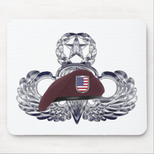 Specially Designed Beret on Airborne Wings s Mouse Pad