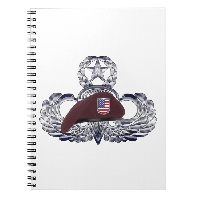 Specially Designed Beret on Airborne Wings s Notebook (Front)