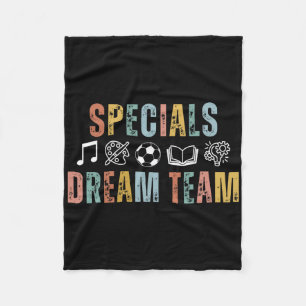 Specials Dream Team Teacher Byck To School Art Mus Fleece Blanket