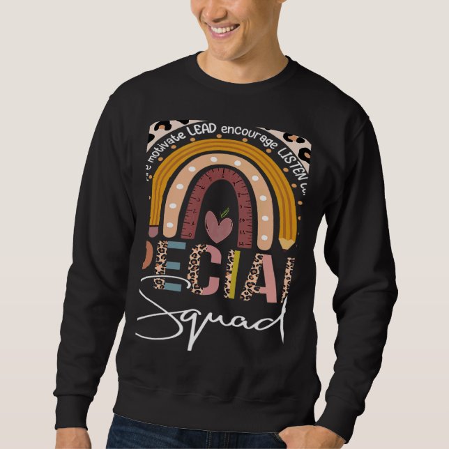 Specials Squad Co Curricular Teachers Team Leopard Sweatshirt (Front)