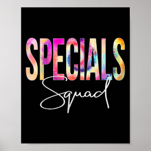Specials Squad Tie Dye Back To School Women Apprec Poster