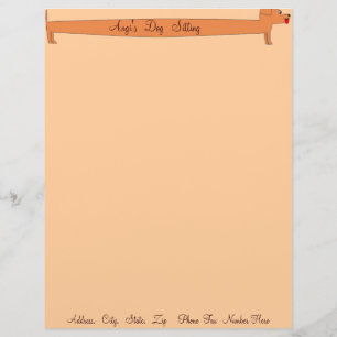 SPECIALTY STATIONERY - DACHSHUND DOG - BUSINESS PERSONALISED LETTERHEAD