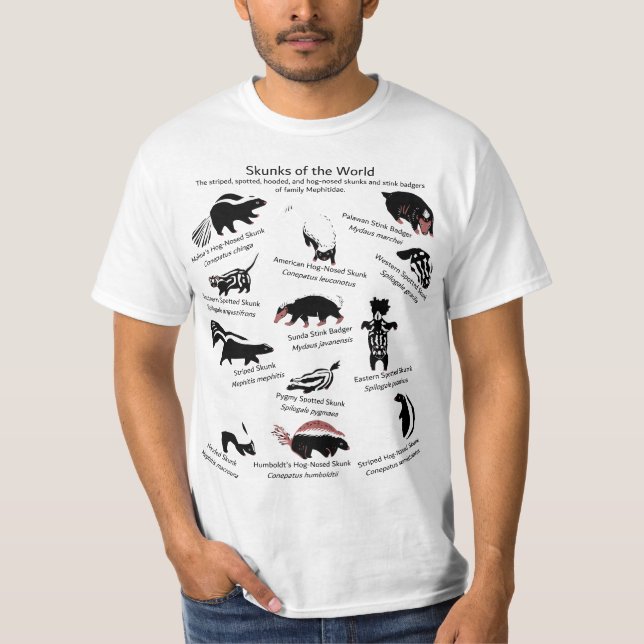 Species of Mephitidae  T-Shirt (Front)