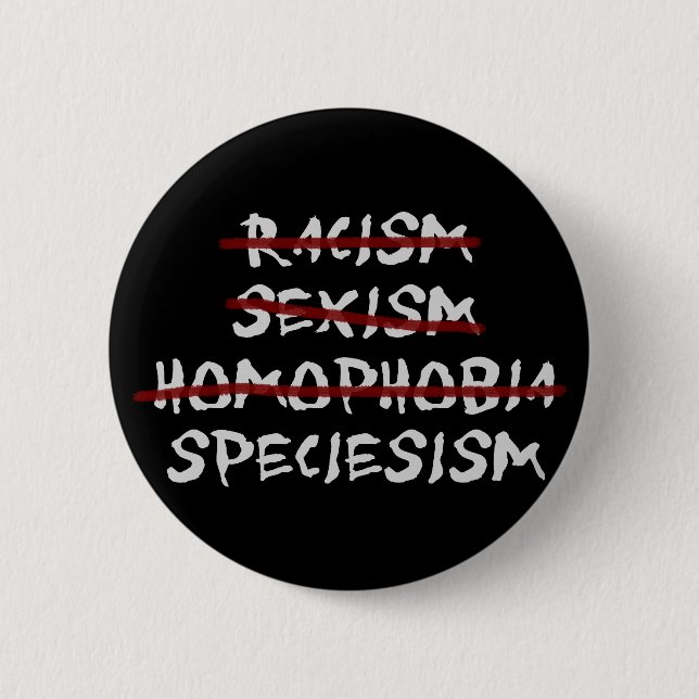 Speciesism 6 Cm Round Badge (Front)
