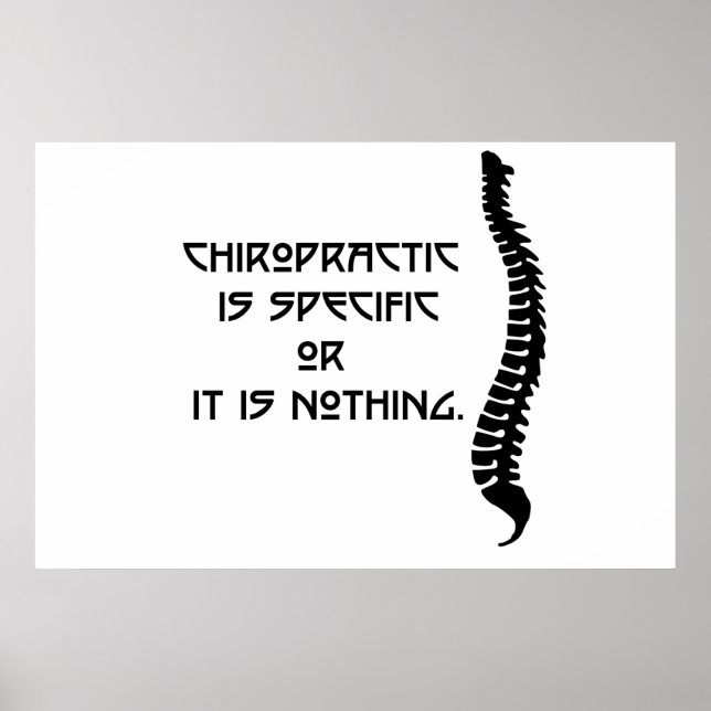 Specific Chiropractic Poster Print. Many Options! (Front)