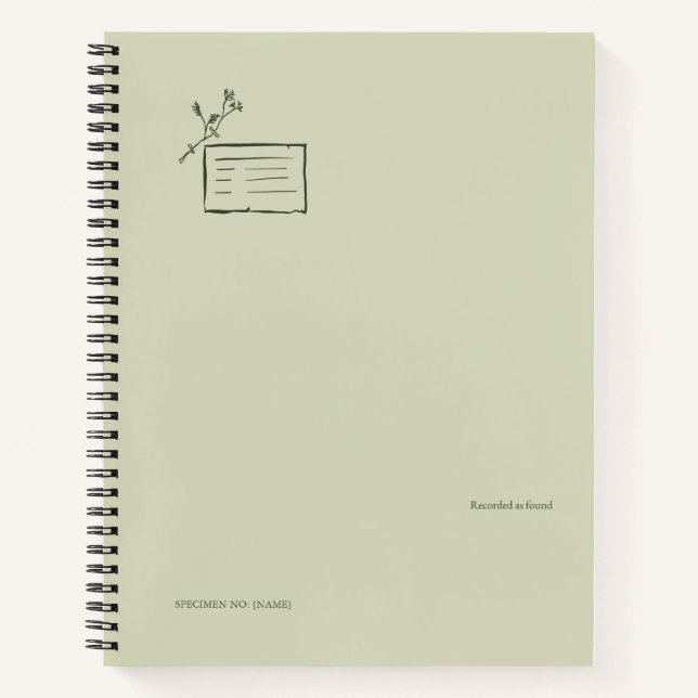 Specimen- Botanists Pause- Minimal Notebook (Front)