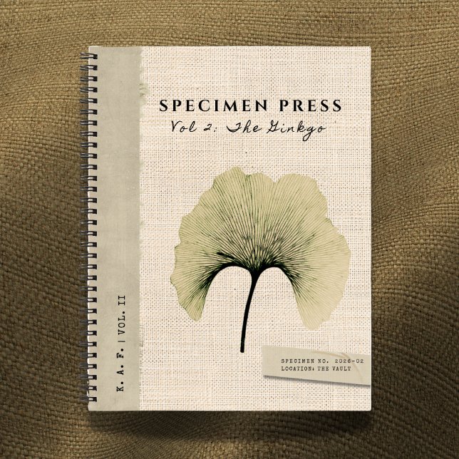 Specimen Press Vol. II: Ginkgo Biloba Linen Notebook (Creator Uploaded)