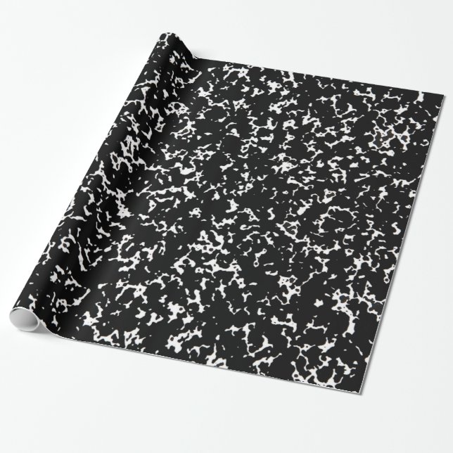 Speckle Notebook Design Wrapping Paper (Unrolled)