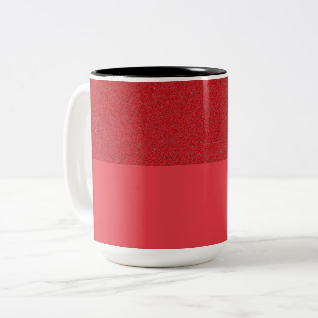 Speckle-Top Tomato Red Coffee Mug – Customisable (Front Left)