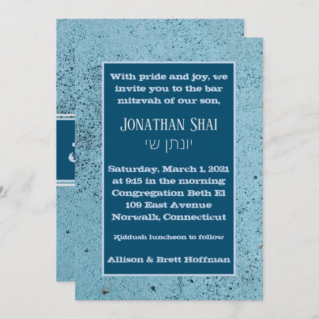 Speckled Blue Invitation (Front/Back)