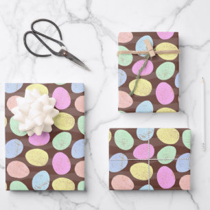 Speckled Candy Easter Eggs Pattern Wrapping Paper Sheet