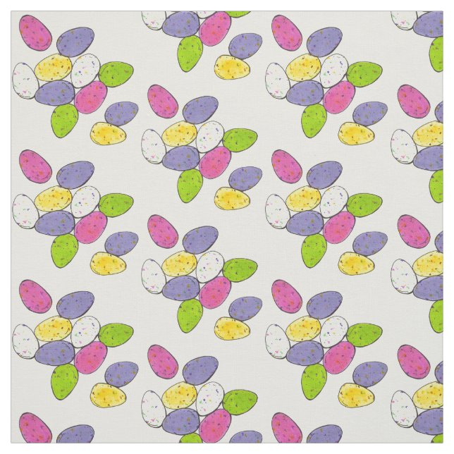 Speckled Chocolate Easter Basket Egg Candy Fabric (Swatch)