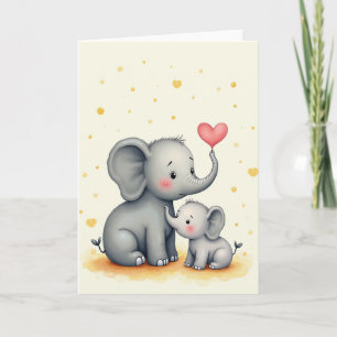 Speckled Elephant Love Card