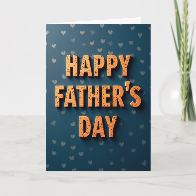 Speckled Fathers Day Text Card (Front)