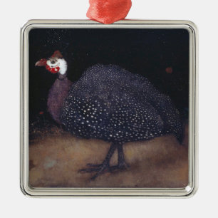 Speckled Guineafowl Bird (by Jan Mankes) Metal Ornament