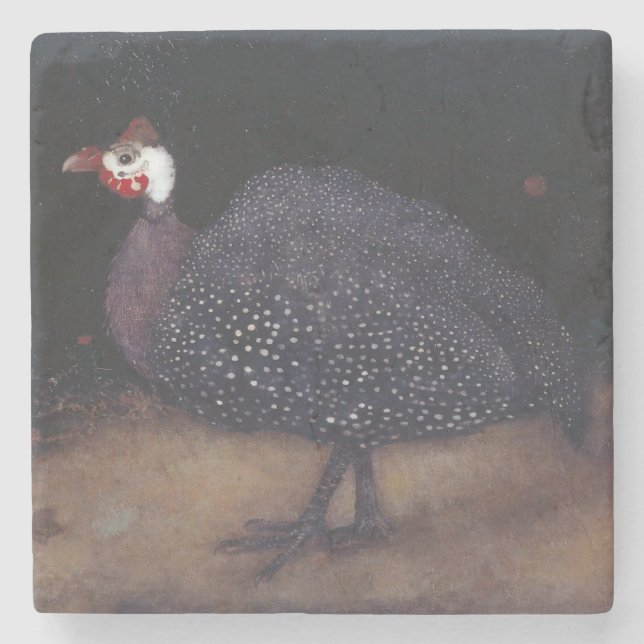 Speckled Guineafowl Bird (by Jan Mankes) Stone Coaster (Front)