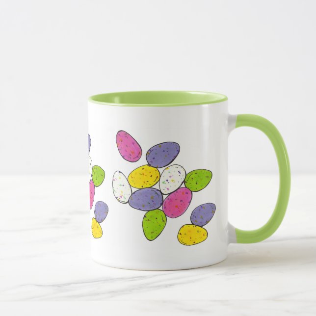 Speckled Happy Easter Basket Candy Egg Eggs Mug (Right)