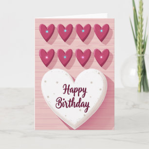 Speckled Heart Birthday Card