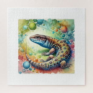 Speckled Lizard 260824AREF112 - Watercolor Jigsaw Puzzle