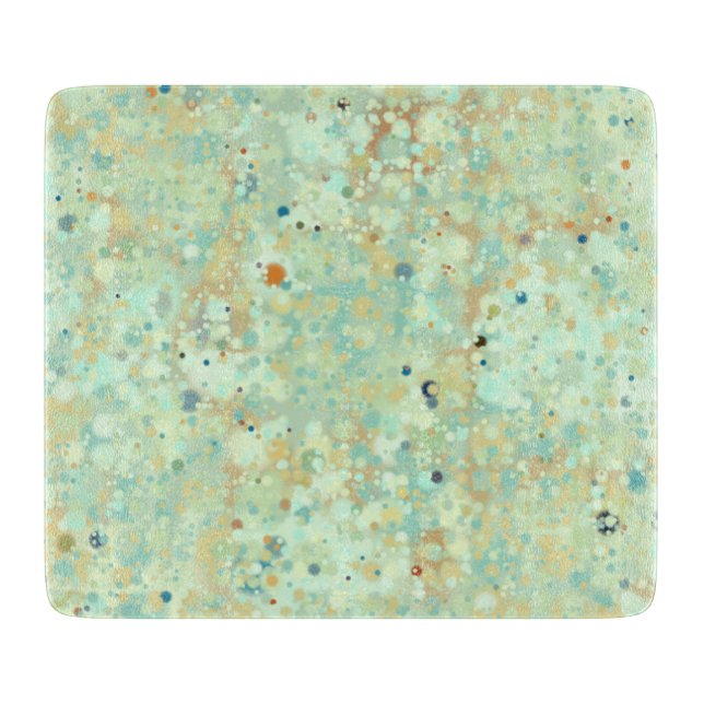 Speckled Mint Green Stone Texture Cutting Board (Front)