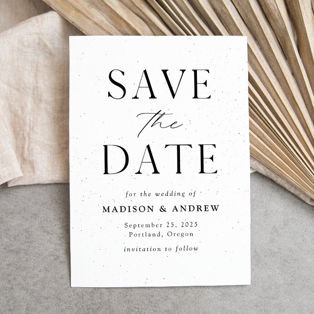 Speckled Modern Elegance Save The Date (Creator Uploaded)