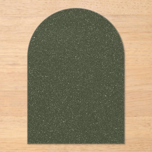 Speckled Moss Green Acrylic Invitation – Customise