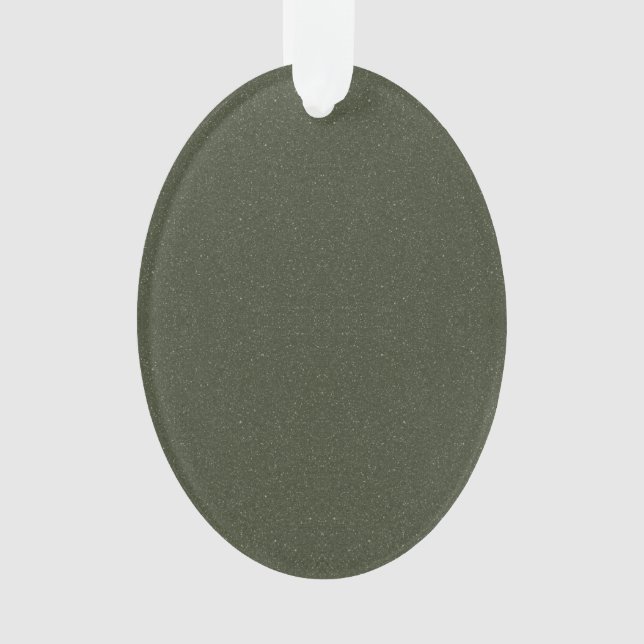 Speckled Moss Green Acrylic Ornament – Customise (Front)