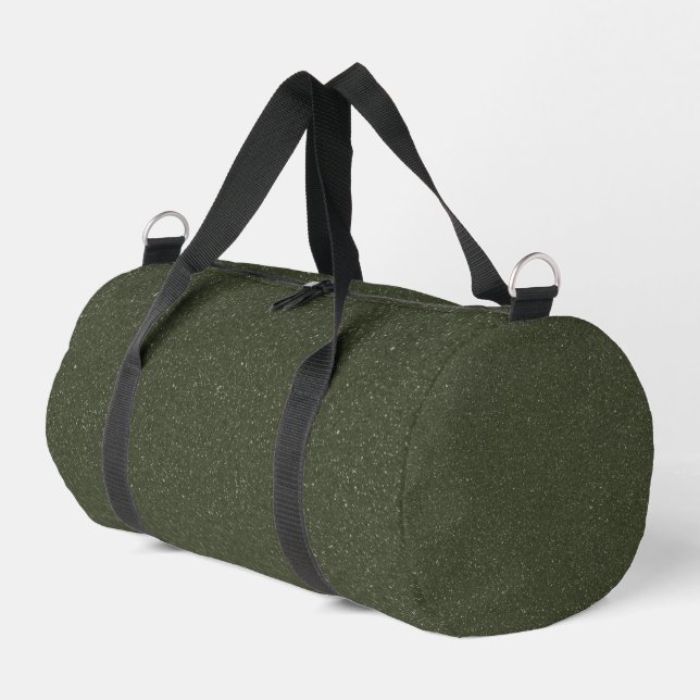Speckled Moss Green Duffel Bag – Customisable (Left Corner)