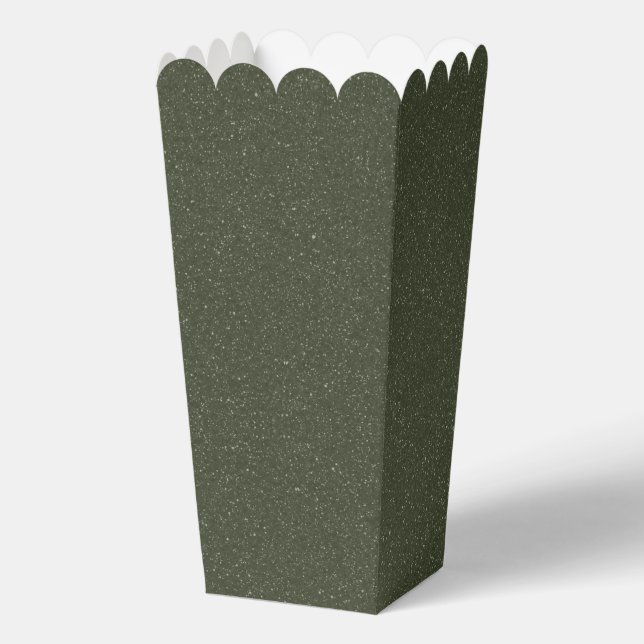 Speckled Moss Green Favour Box – Customisable (Front)