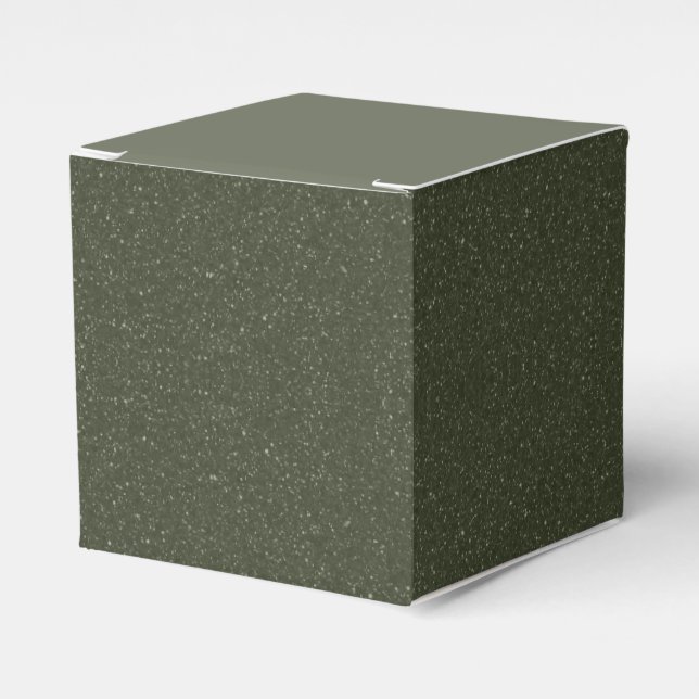 Speckled Moss Green Favour Box Design – Customise (Front Side)