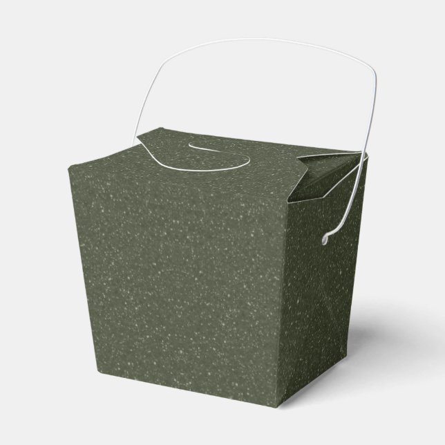 Speckled Moss Green Favour Boxes Bulk – Customise (Front Side)