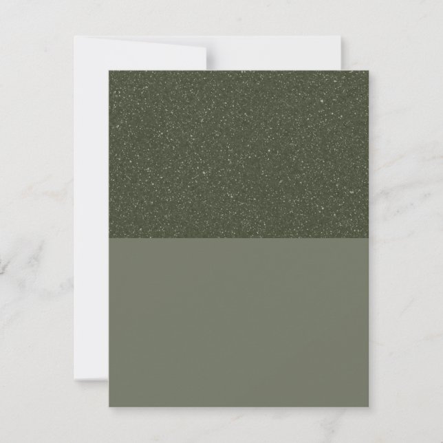 Speckled Moss Green Flat Greeting Card – Customise (Front)