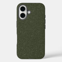 Speckled Moss Green iPhone 16 Case – Customisable