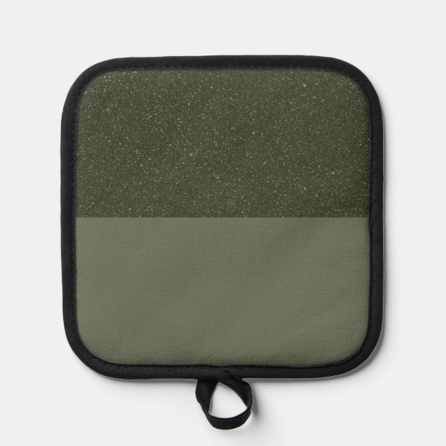 Speckled Moss Green Pot Holder – Customisable (Front)