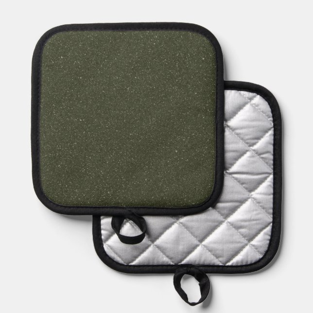 Speckled Moss Green Pot Holder – Customisable (Front/Back)