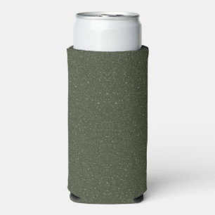 Speckled Moss Green Slim Can Cooler – Customisable