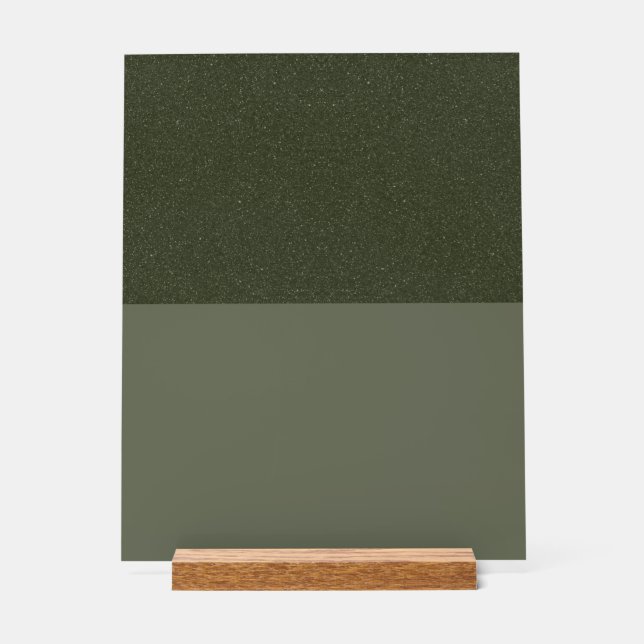 Speckled Moss Green Top Acrylic Sign – Customise (Front)