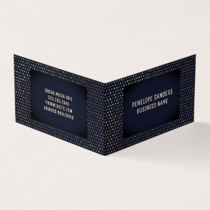 Speckled Pattern Luxury Dark Blue Business Card