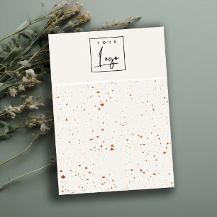 Speckled Rust White Logo Blank Jewellery Display Business Card