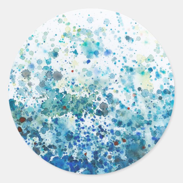 Speckled Sea I Classic Round Sticker (Front)