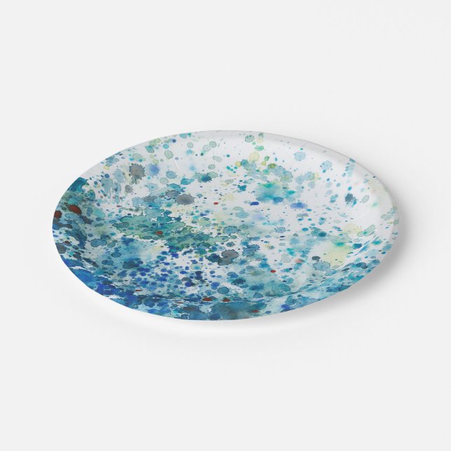 Speckled Sea I Paper Plate (Angled)