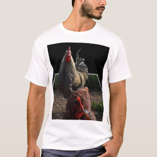 Speckled Spotty Fluffy Rooster Pop Out ,T-shirt T-Shirt