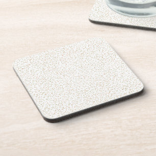 Speckled Spring Fern, Green & Orange Dots Coaster
