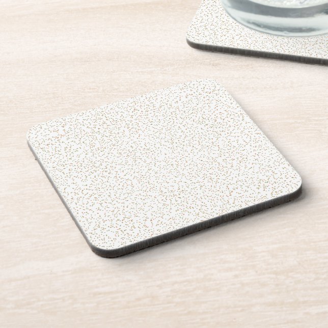 Speckled Spring Fern, Green & Orange Dots  Coaster (Left Side)