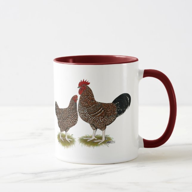 Speckled Sussex Chickens Mug (Right)