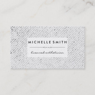 Speckled Texture Stripes White Label Business Card