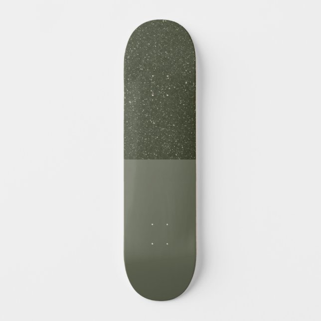 Speckled Top Moss Green Skateboard Deck (Custom) (Front)