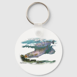 Speckled Trout Feeding Key Ring
